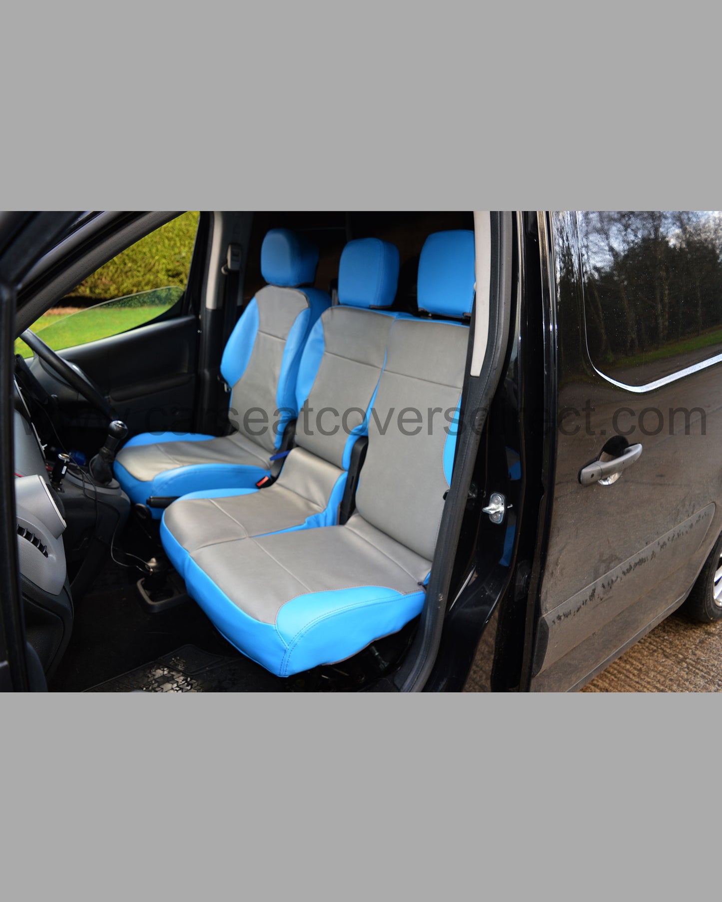 Citroen Berlingo Seat Covers - Blue with Grey Centres 2008-2018
