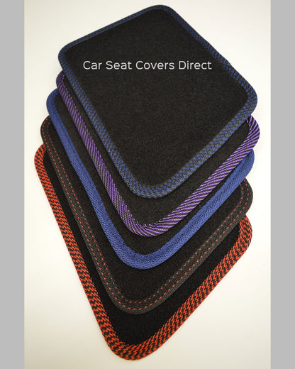Volkswagen VW Caddy Floor Mats With Logo & Leatherette Binding