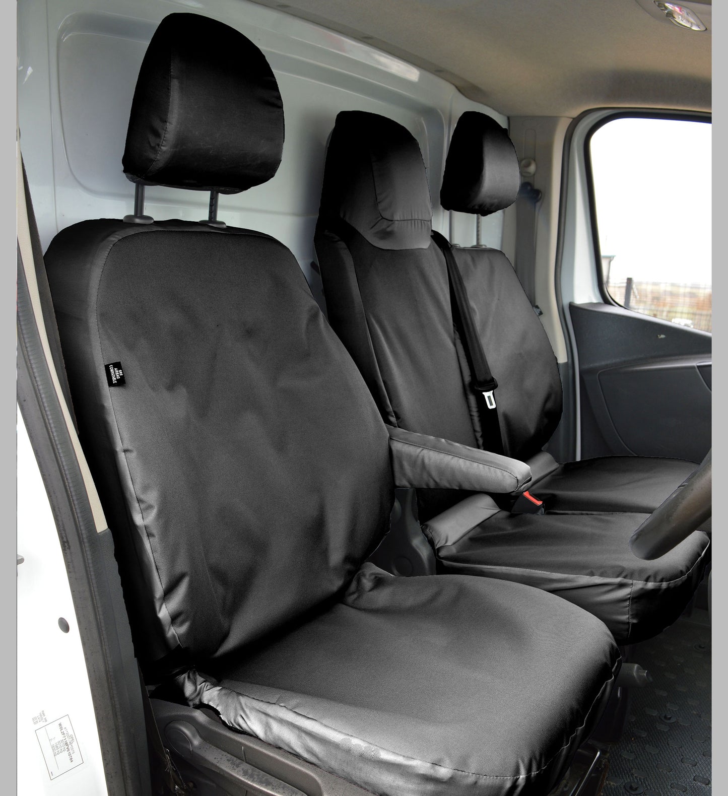 Renault Trafic Tailored EXTRA Heavy Duty Waterproof Seat Covers - Black