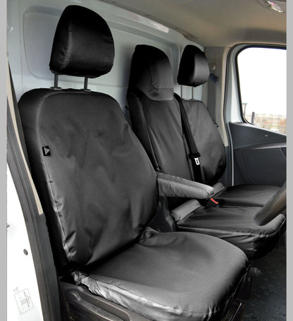 Renault Trafic Tailored EXTRA Heavy Duty Waterproof Seat Covers - Black