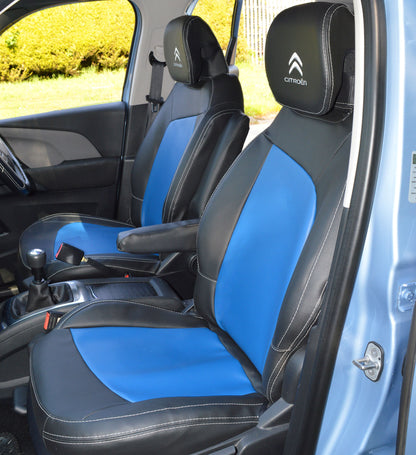 Citroen C4 Picasso Tailored Seat Covers - Charcoal & New Lupin Blue (2013 - Present) - 5 seater