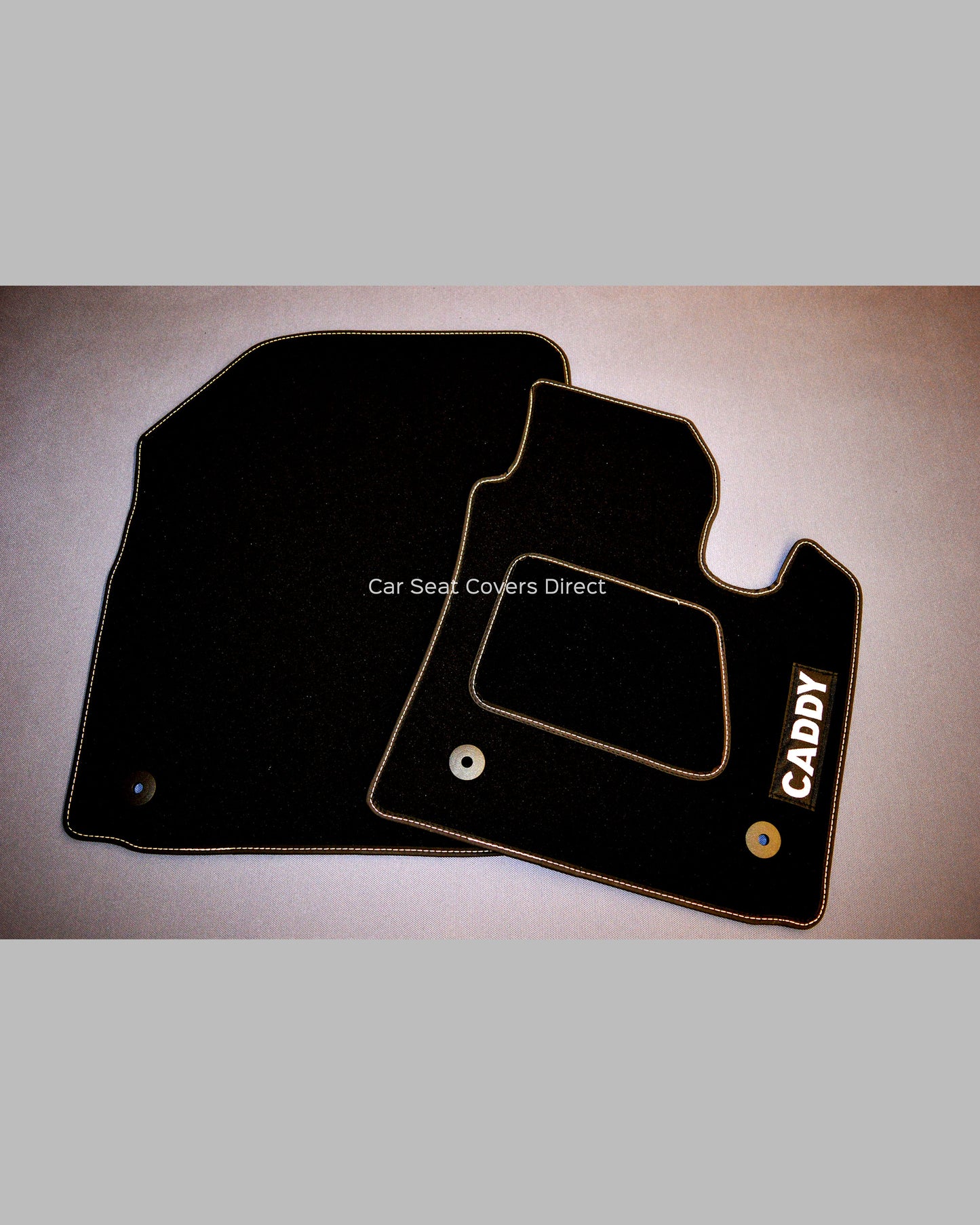 Volkswagen VW Caddy Floor Mats With Logo & Leatherette Binding