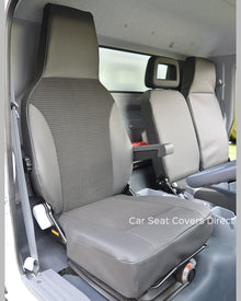 Mitsubishi Canter 2016 Tailored Seat Covers Charcoal Leatherette with Tipperary Fabric