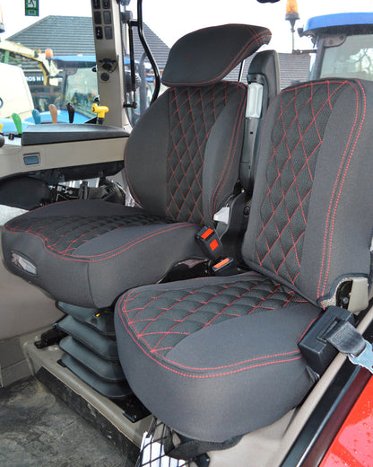 Case IH Tractor Seat Covers - Grammer Maximo Dynamic Seat + Passenger