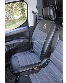 Citroen Berlingo 2nd Gen (2008-2018) Black and Grey Made Seat Covers