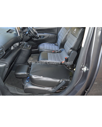 Citroen Berlingo 2nd Gen (2008-2018) Black and Grey Made Seat Covers