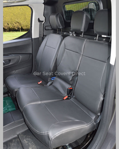 Citroen Berlingo Mk3 3 Seater custom Seat Covers (2018-Present)  + Silver DTS Stitching