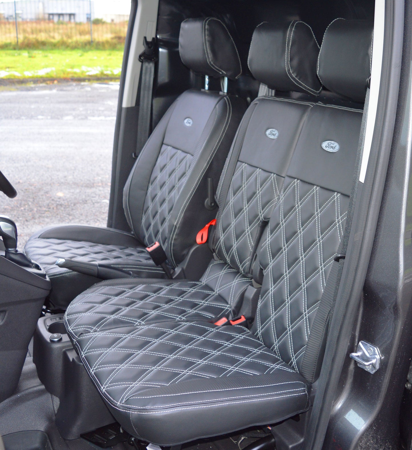 Ford Transit Connect Waterproof Tailored Diamond Quilted Seat Covers
