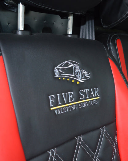 Ford Transit Connect - Black & Red Quilted Diamonds