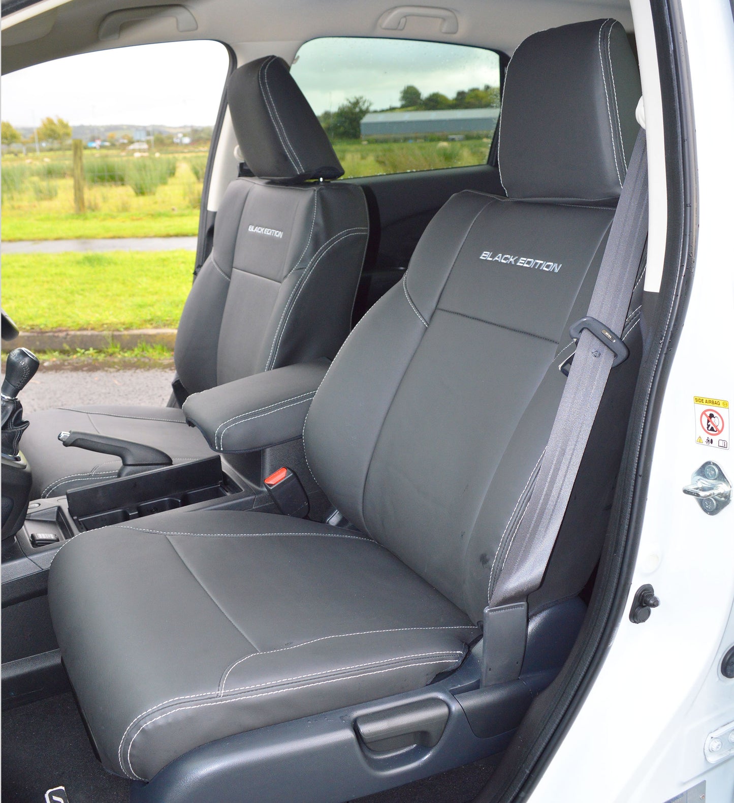 Honda CRV 4th Gen Black Edition Tailored Leather Look Seat Covers.