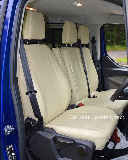 Ford Transit - Cream Leatherette with Double top Stitching