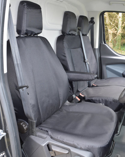 Ford Transit - Black Heavy Duty Seat Covers With Logo