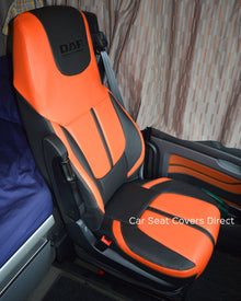 DAF XF Truck Tailored Seat Covers - Orange Edition