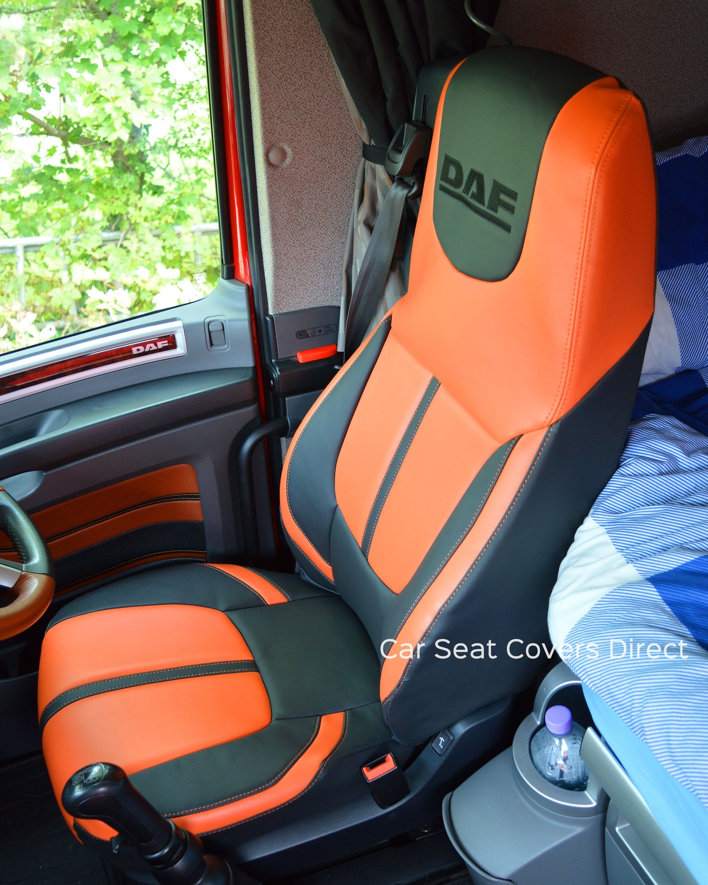 DAF XF Truck Tailored Seat Covers - Orange Edition