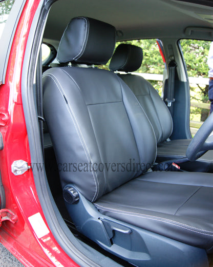 Ford Fiesta Edge 6th Gen Black Leatherette Seat Covers
