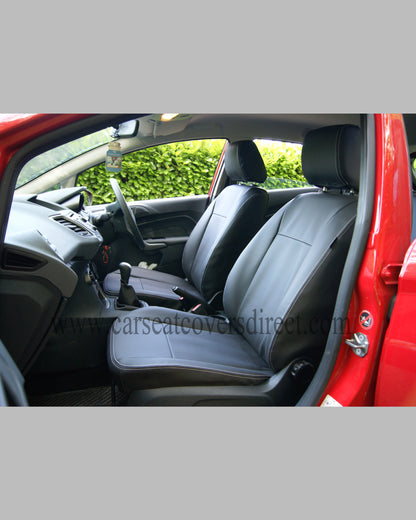 Ford Fiesta Edge 6th Gen Black Leatherette Seat Covers