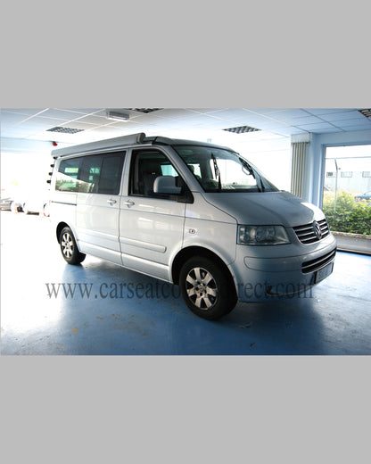 VW T5 California Seat Covers | Grey & Blue Leatherette UK Made