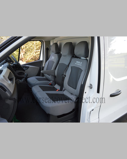 Opel Vivaro 3rd gen grey & black seat covers
