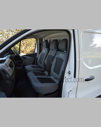 Opel Vivaro 3rd gen grey & black seat covers