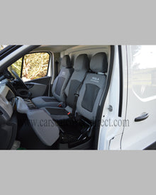 Opel Vivaro 3rd gen grey & black seat covers
