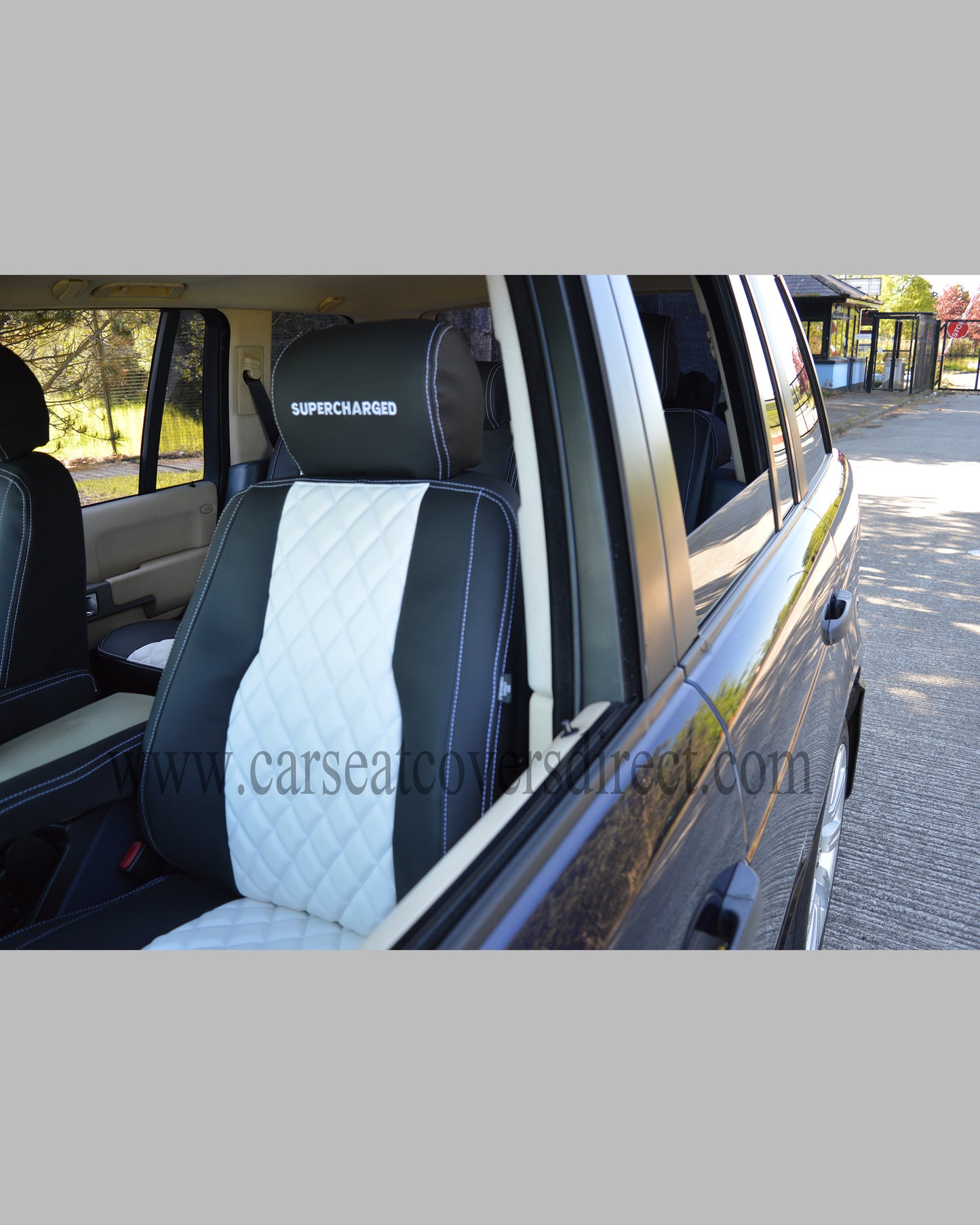 Range Rover vogue black & white seat covers