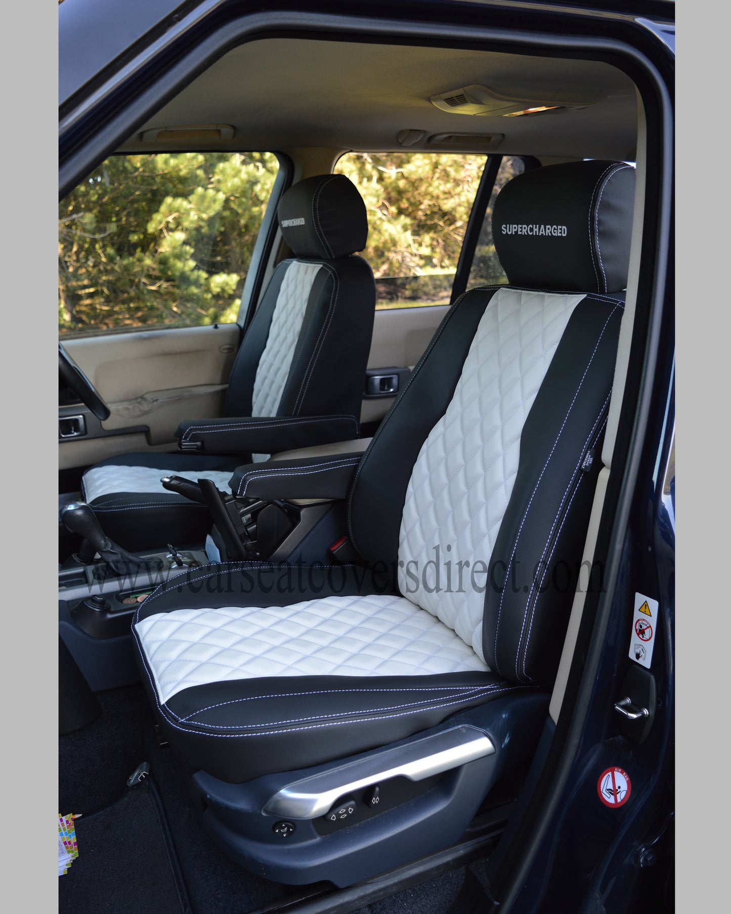 Range Rover vogue black & white seat covers