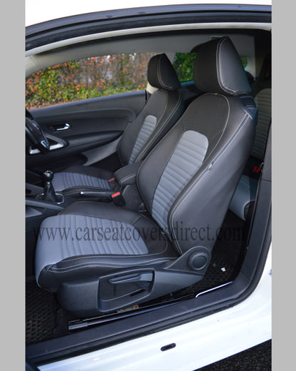 Volkswagen VW Scirocco Seat Covers - Black with Grey Centres
