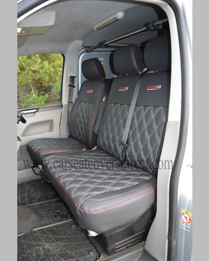 Volkswagen Transporter T5 Black With Quilted Silver Diamonds