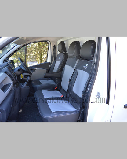 Opel Vivaro 3rd gen black& grey seat covers