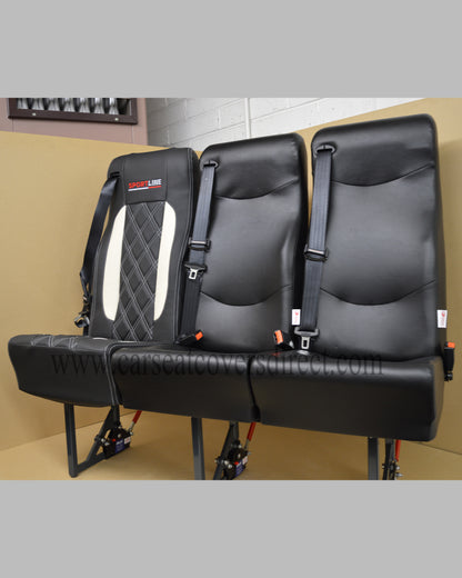 Volkswagen Transporter T5 - T6 Black & White Seat Covers