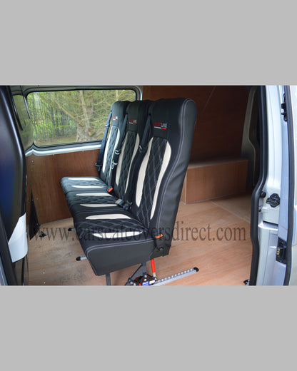 Volkswagen Transporter T5 - T6 Black & White Seat Covers