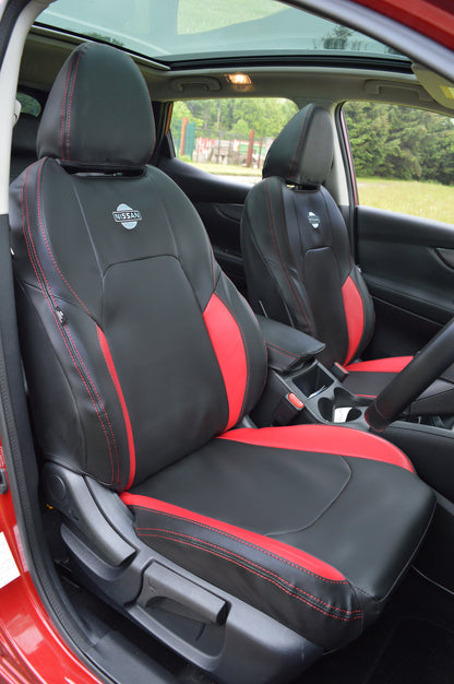 Nissan Qashqai Black With Red Inserts And Logos, 2013 - Present