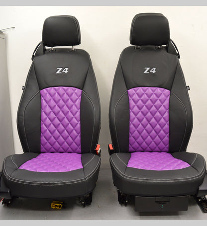 BMW Z4 E85 Tailored Diamond Quilted Tailored Car Seat Covers