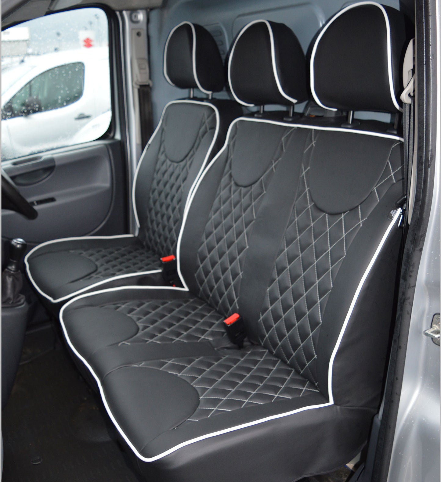 Toyota ProAce Diamond Quilted Leather Look Tailored Van Seat Covers