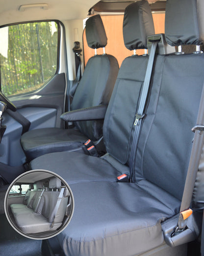 Ford Transit Crewcab - Heavy Duty Black Seat Covers