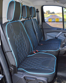 Ford Transit - Black Leatherette & Blue Piping