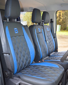 Ford Transit - Diamond Quilting Blue Stitching