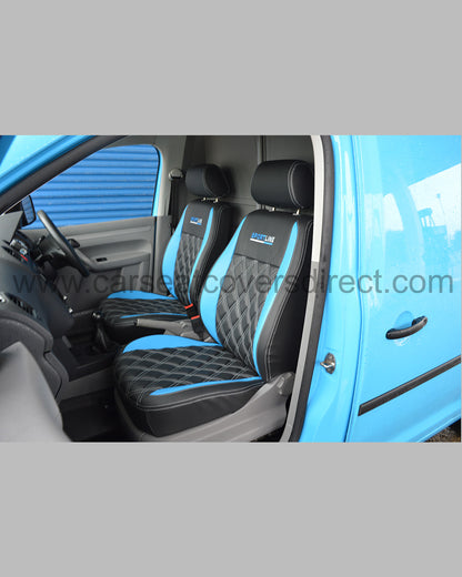 Volkswagen Caddy Seat Covers - Black & Blue