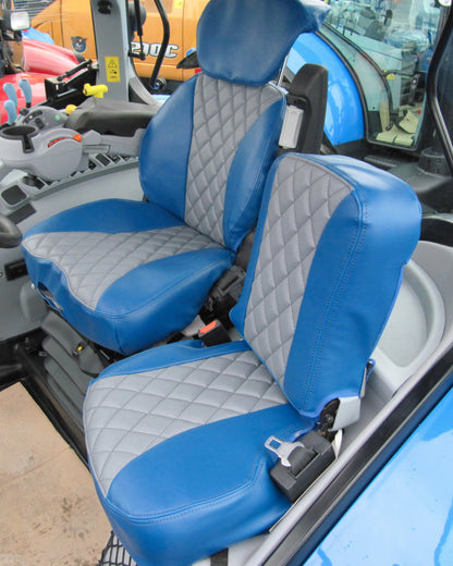 Grammer Maximo Dynamic Diamond Quilted Tailored Seat Covers for New Holland & CASE IH