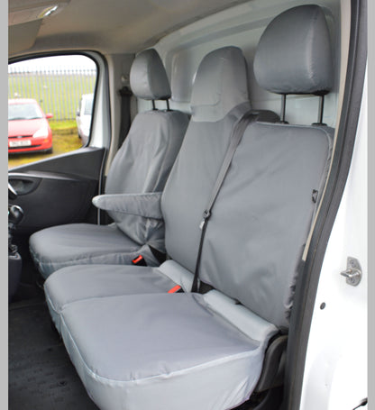 Renault Trafic Tailored EXTRA Heavy Duty Waterproof Seat Covers - Black