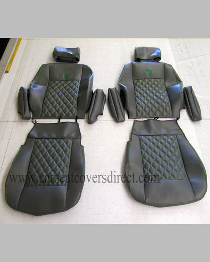 Volkswagen Transporter T4 Black Diamond Quilted Seat Covers