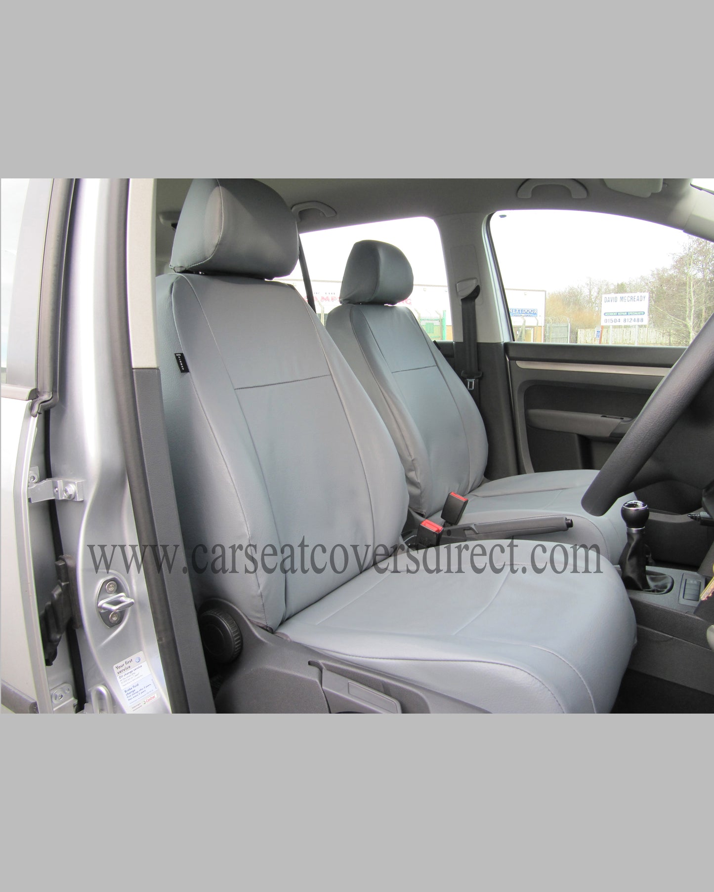 VOLKSWAGEN VW TOURAN Black & Grey Seat Covers: 7 Seats.