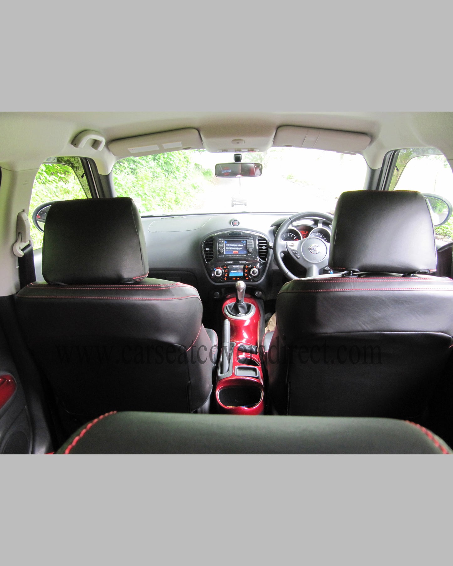 Nissan JUKE Black and Red Seat Covers