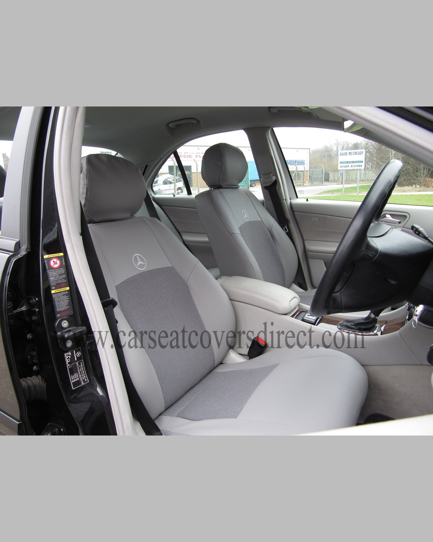 Mercedes C-CLASS W203 Grey Leatherette seat covers