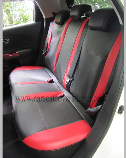 Nissan JUKE Black and Red Seat Covers