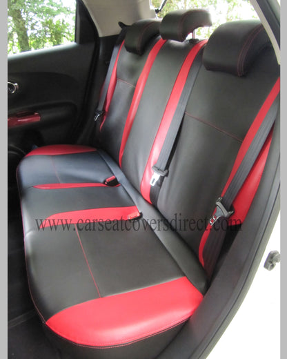 Nissan JUKE Black and Red Seat Covers