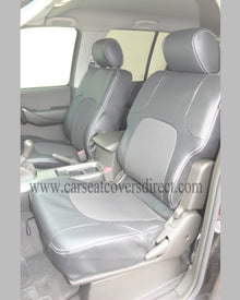 Nissan PATHFINDER Family Pack Seat Covers 5 seats including Leather stitching and logos.