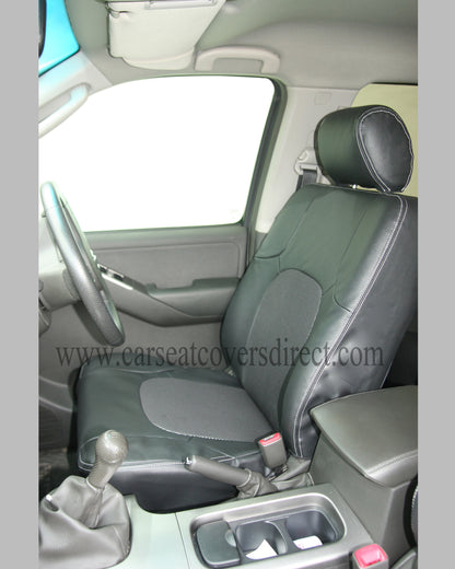 Nissan PATHFINDER Family Pack Seat Covers 5 seats including Leather stitching and logos.
