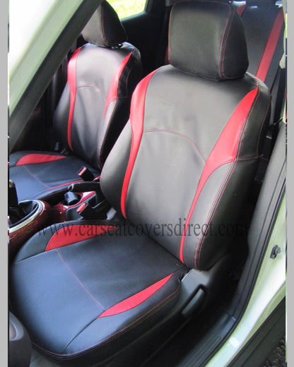 Nissan JUKE Black and Red Seat Covers