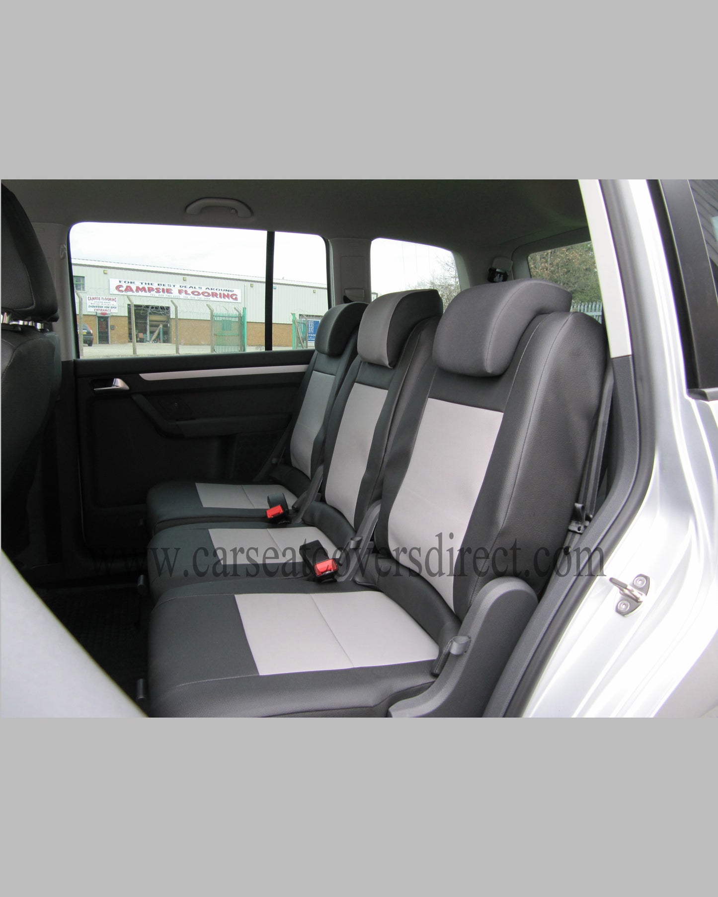VOLKSWAGEN VW TOURAN Black & red Seat Covers 7 seats